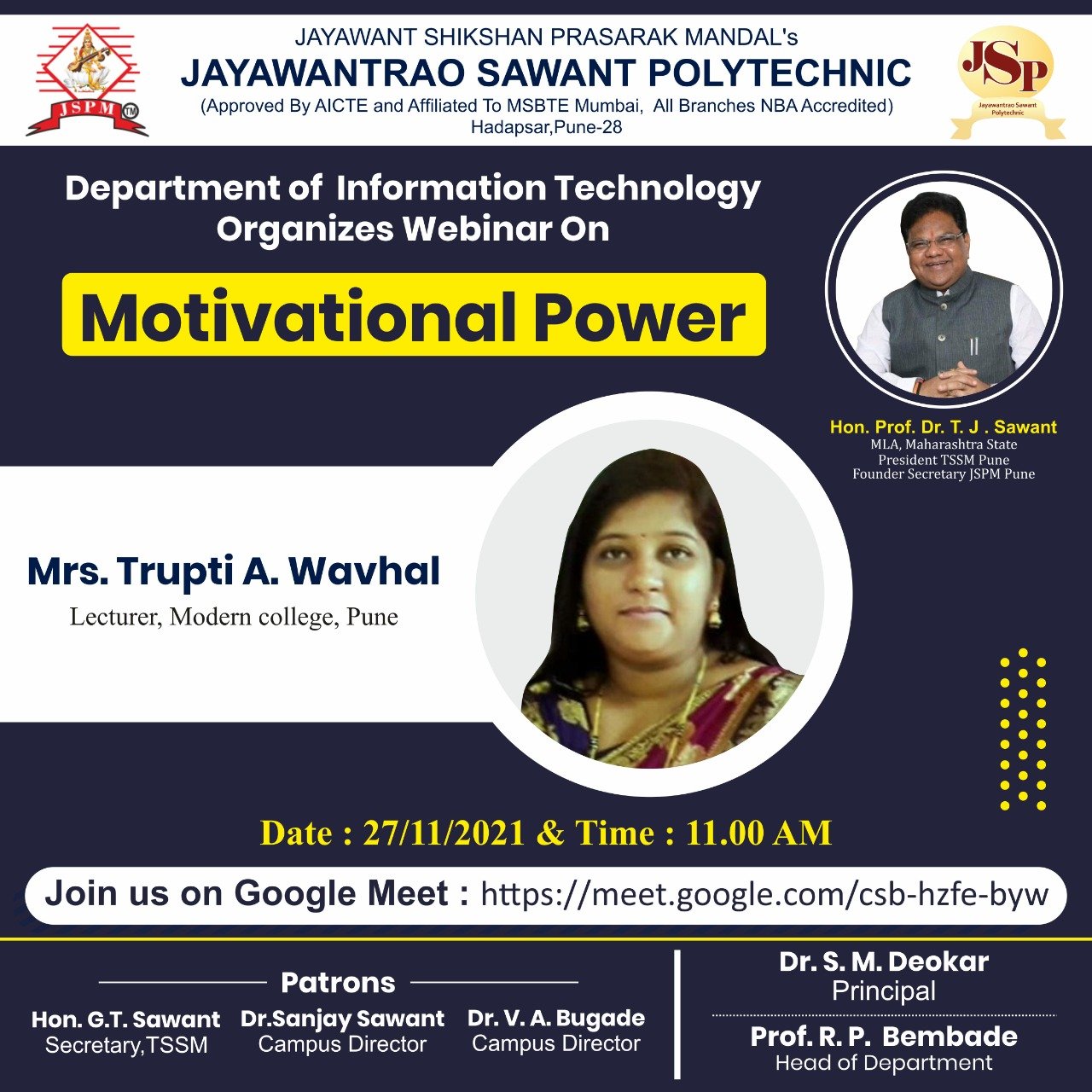 Webinar Topic : Motivational Power